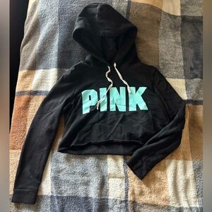 PINK Victoria's Secret Black Cropped Sweater